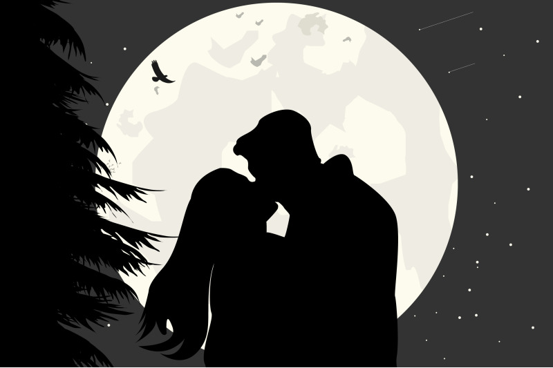 silhouette-of-couple-in-love-simple-vector-illustration