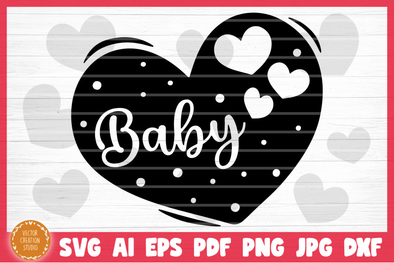 Baby Conversation Heart Valetine's Day SVG Cut File SVG by Designbundles