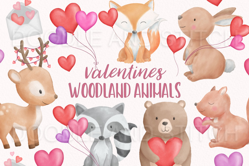 watercolor-valentines-woodland-animals-clipart