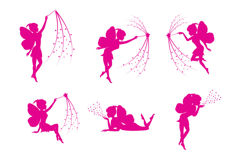 fairy-silhouette-collection-simple-vector-illustration