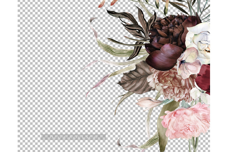boho-wreath-clipart-watercolor-roses-borders-png-wedding-clipart