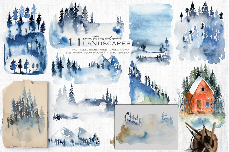 watercolor-landscapes