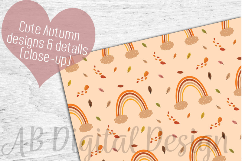fall-digital-paper-background-autumn-leaves-fall-rainbows-seamless