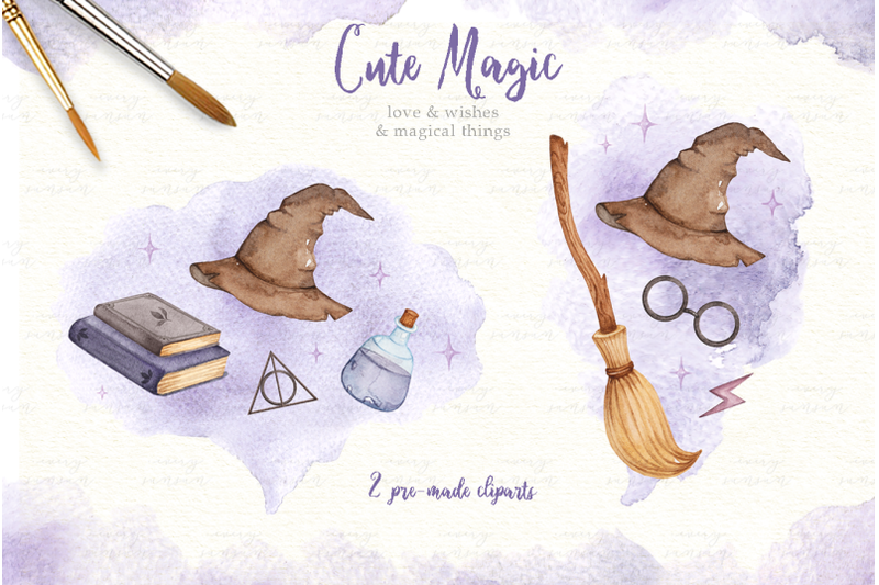 cute-magic-watercolor-clip-arts