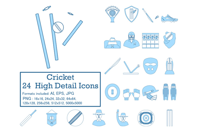 cricket-icon-set