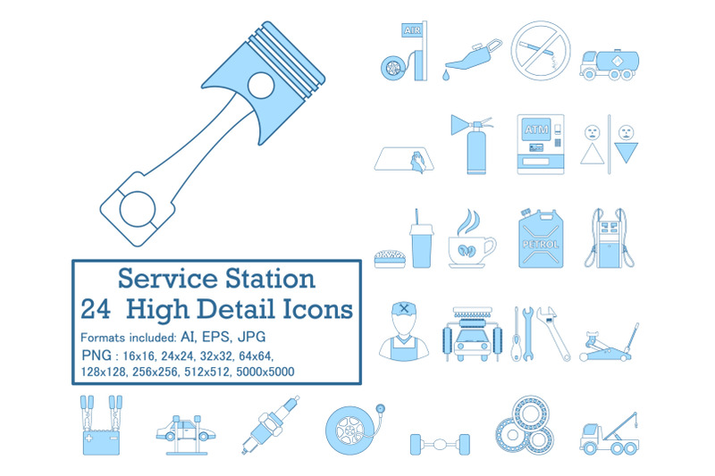 service-station-icon-set