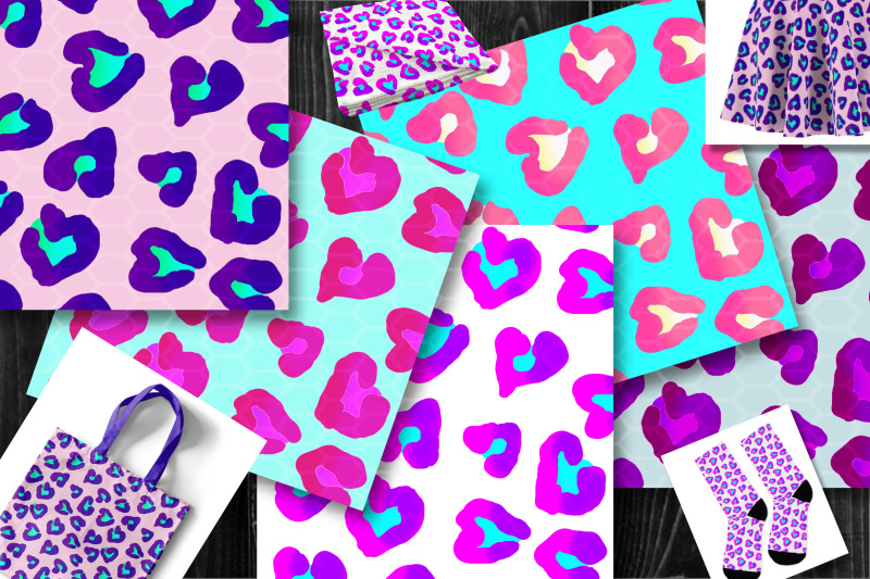 gradient-holographic-heart-leopard-seamless-pattern-digital-paper