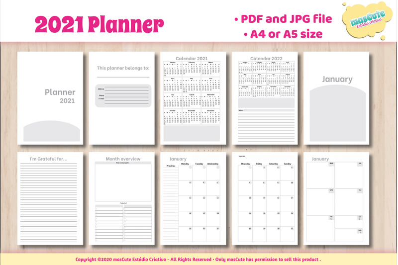 2021-monthly-planner-2021-planner-printable