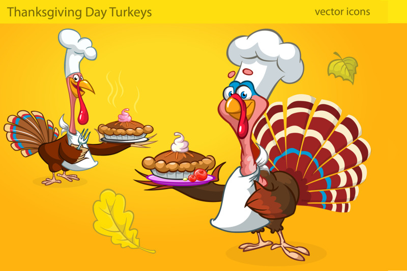 thanksgiving-turkey-characters-vector-illustrations