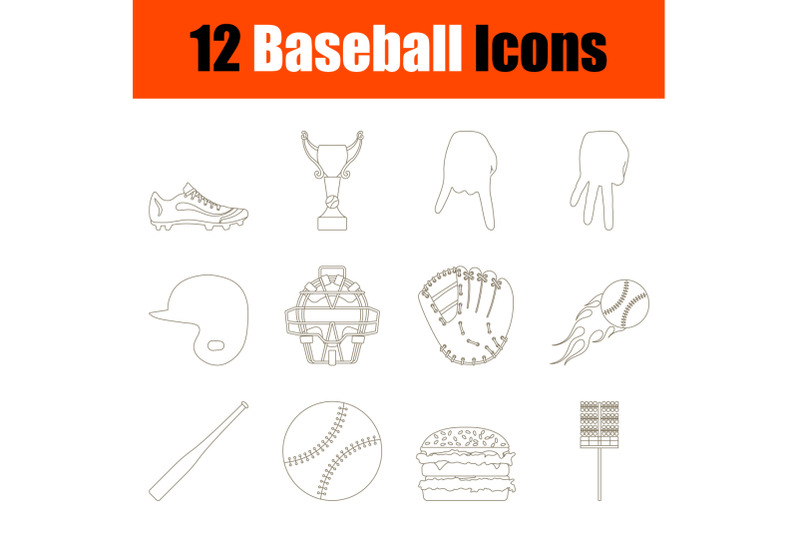 baseball-icon-set