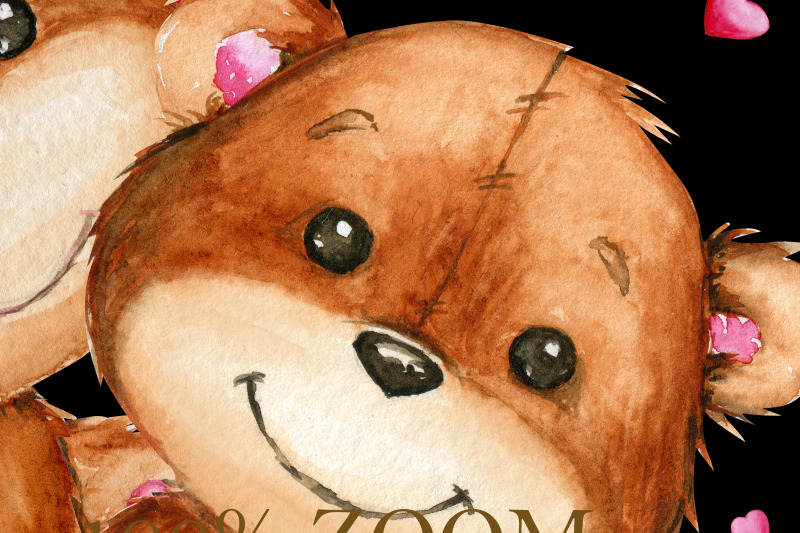 watercolor-clipart-teddy-bear-bear-couple-valentine-039-s-day-brown-be