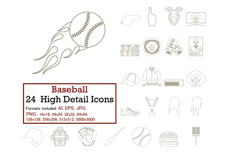 baseball-icon-set