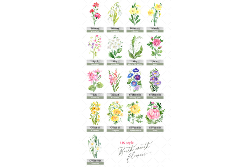 watercolor-birth-month-flowers