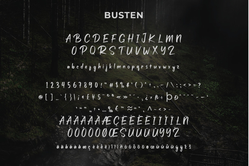 busten-handwritten-brush-font