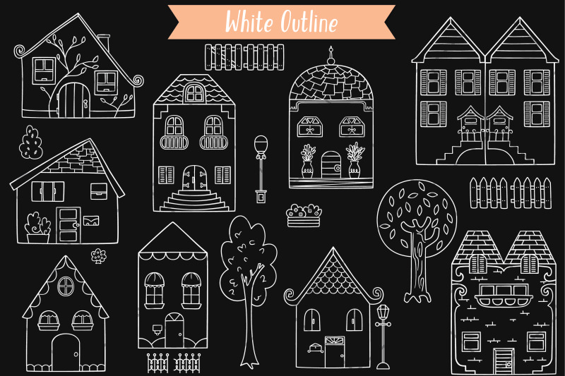 houses-white-doodles-hand-drawn-home-city-building-cute-cottage