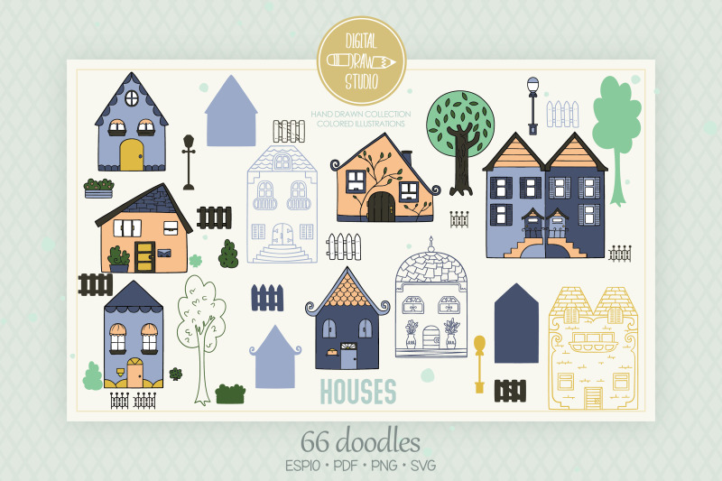 house-color-doodles-hand-drawn-home-city-building-cute-cottage