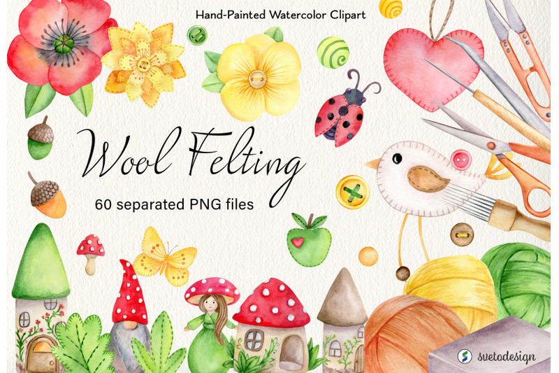 watercolor-wool-felting-clipart-watercolour-hobby-essentials