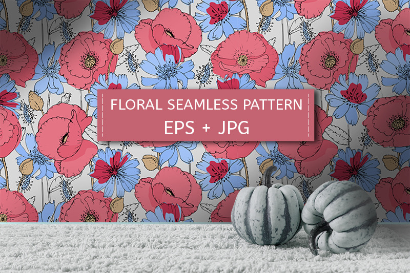 seamless-pattern-poppies-and-chicory