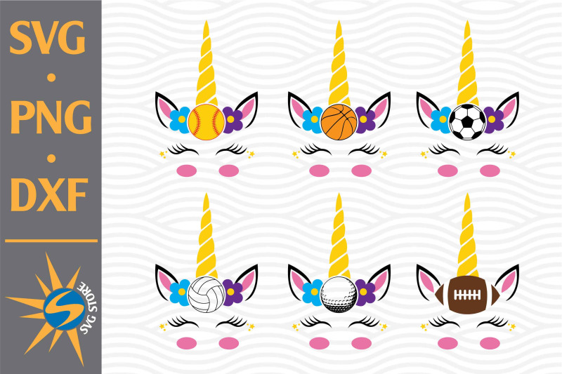 unicorn-head-sportball-svg-png-dxf-digital-files-include
