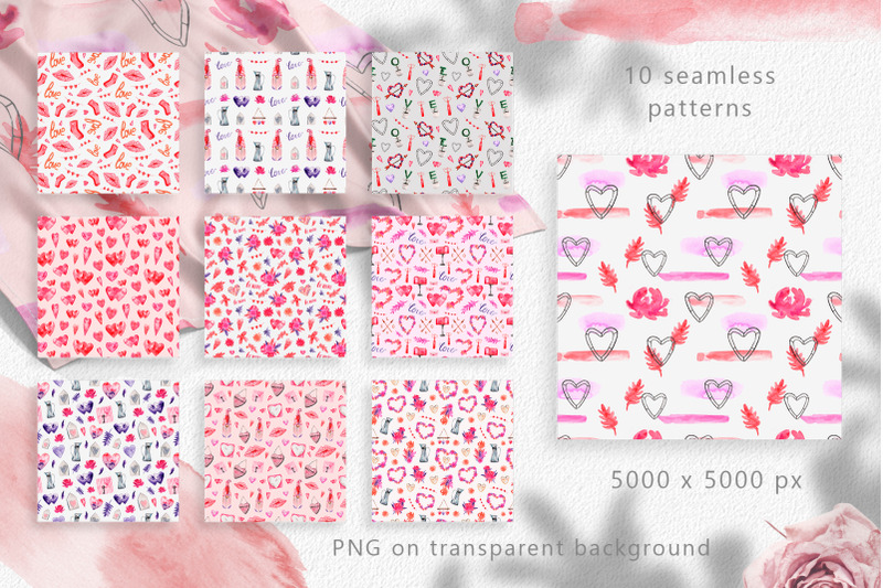 valentine-039-s-day-watercolor-decor-floral-arrangements-cards-patterns