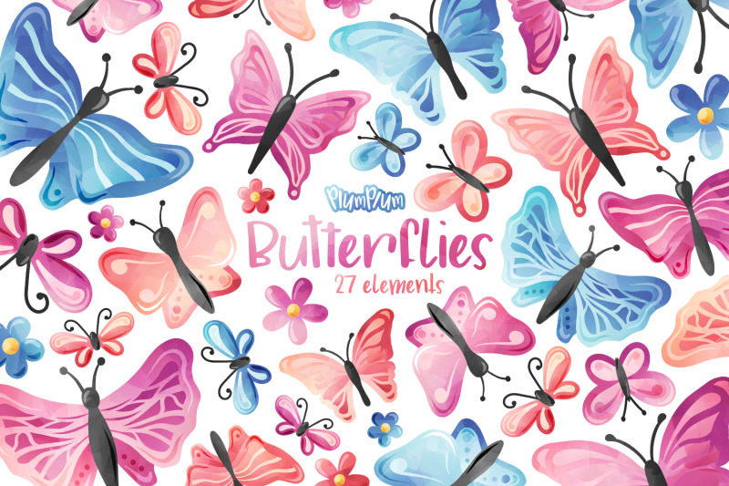 butterflies-watercolor-cliparts