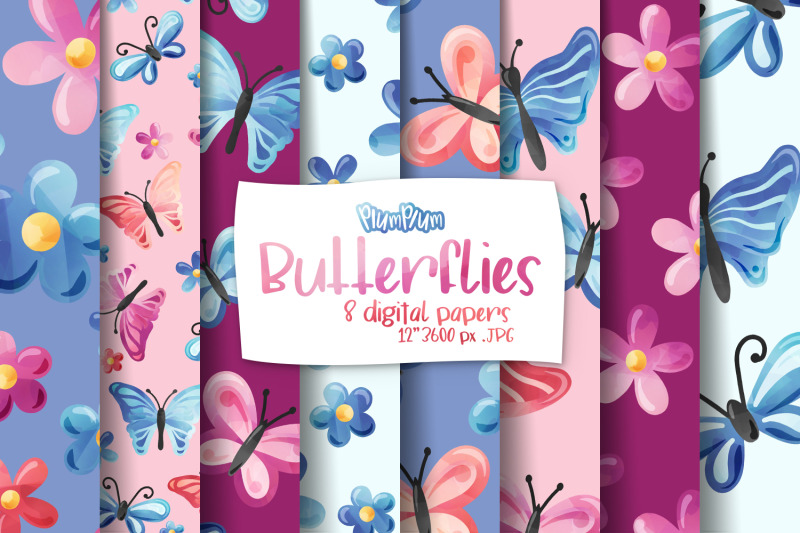 butterflies-digital-papers