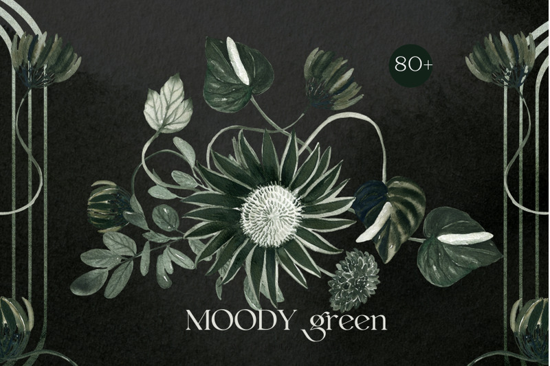 moody-green-mystic-watercolor-clipart