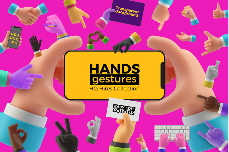 hands-gestures-3d