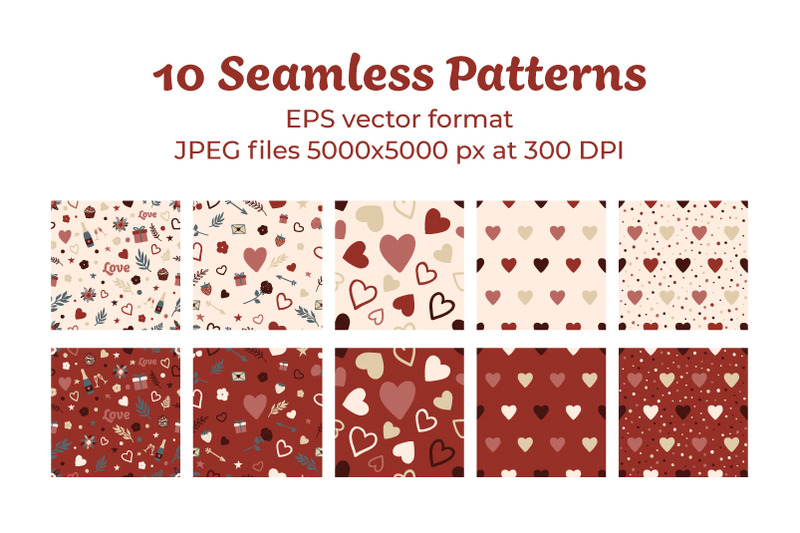 love-valentines-day-seamless-vector-pattern-set