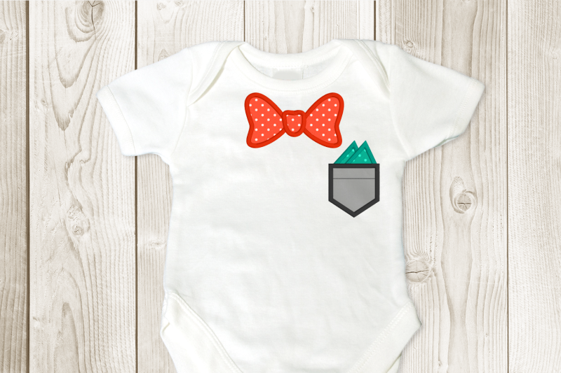 bow-tie-and-pocket-applique-embroidery