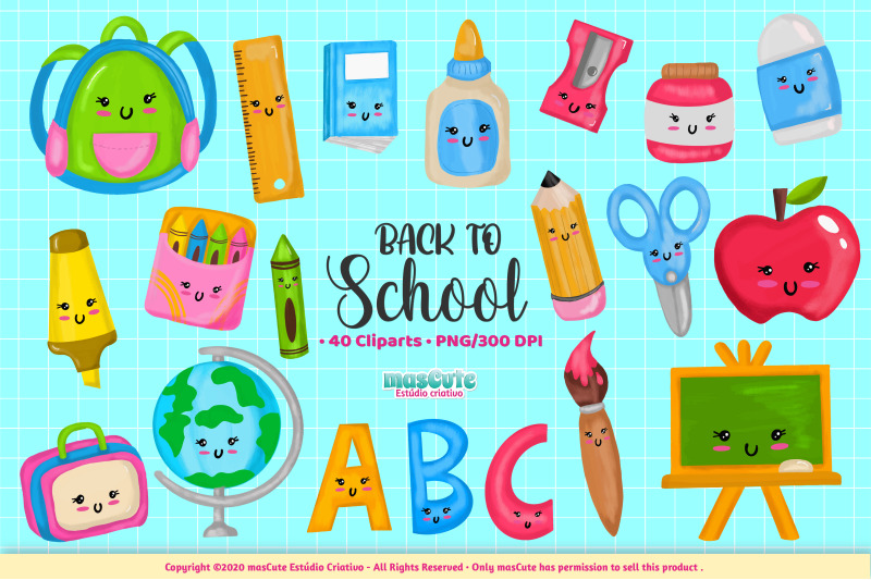 back-to-school-cliparts-set