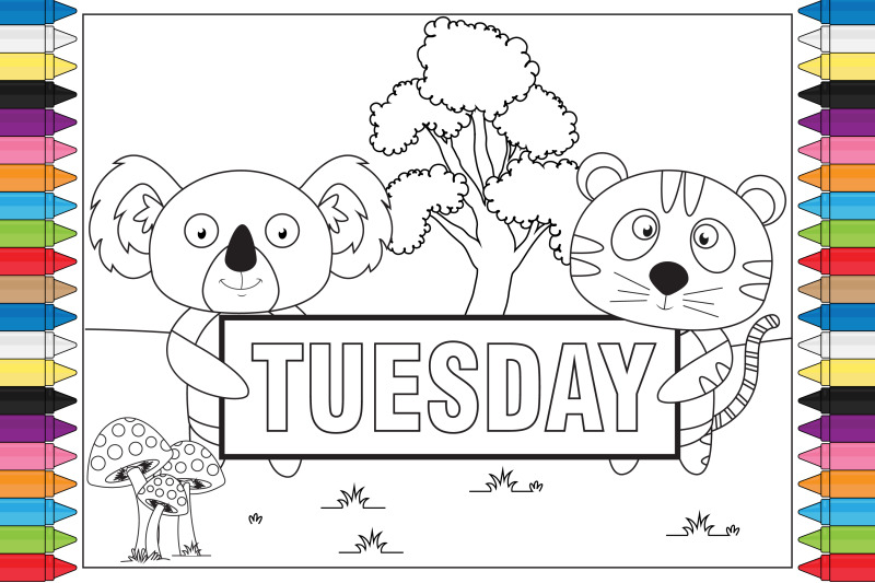 coloring-name-of-day-for-kids