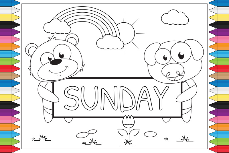 coloring-name-of-day-for-kids