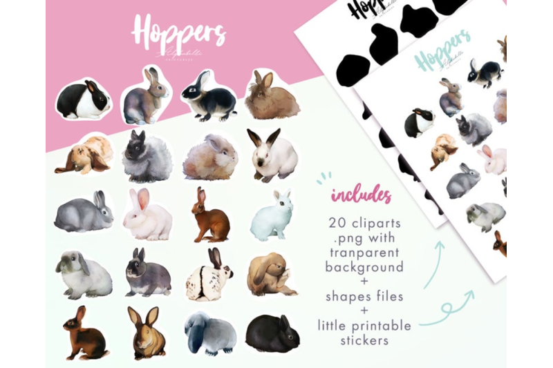 20-bunny-clipart-for-goodnotes-stickers-rabbit-lover-gift