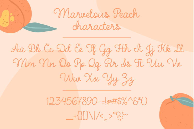 marvelous-peach-handwritten-font