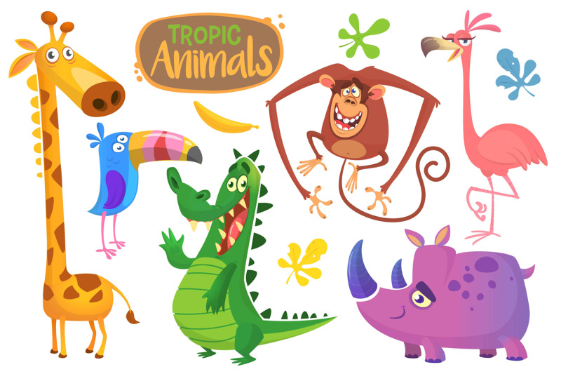 cartoon-african-animals-vector-set