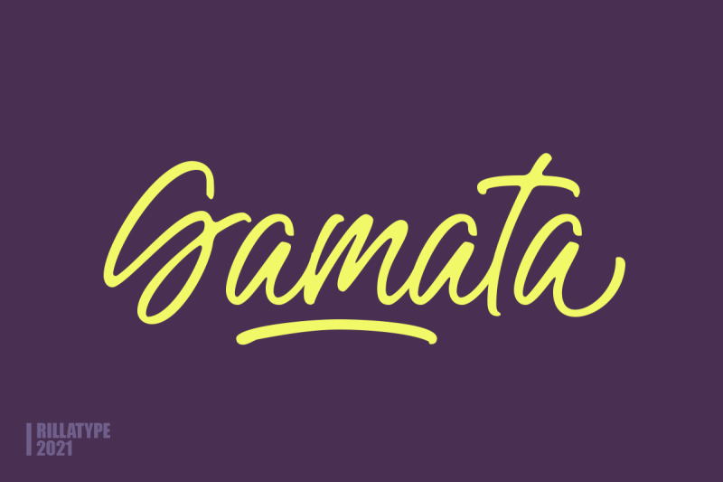 gamata-brush-script