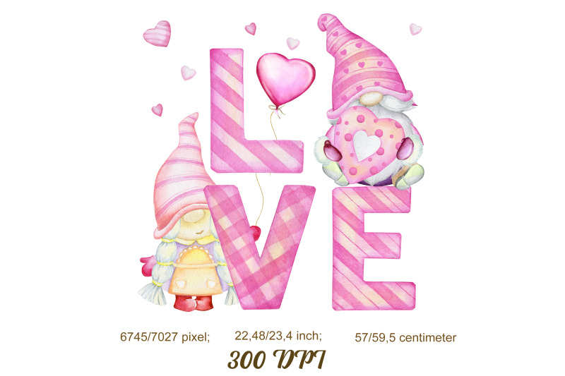 valentine-039-s-gnomes-png-watercolor-clip-art-sublimation-graphics-ins