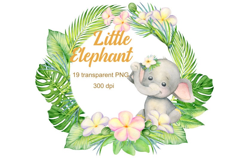 watercolor-little-elephant-clipart-cute-girl-elephant-and-pink-flower