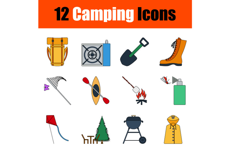 camping-icon-set