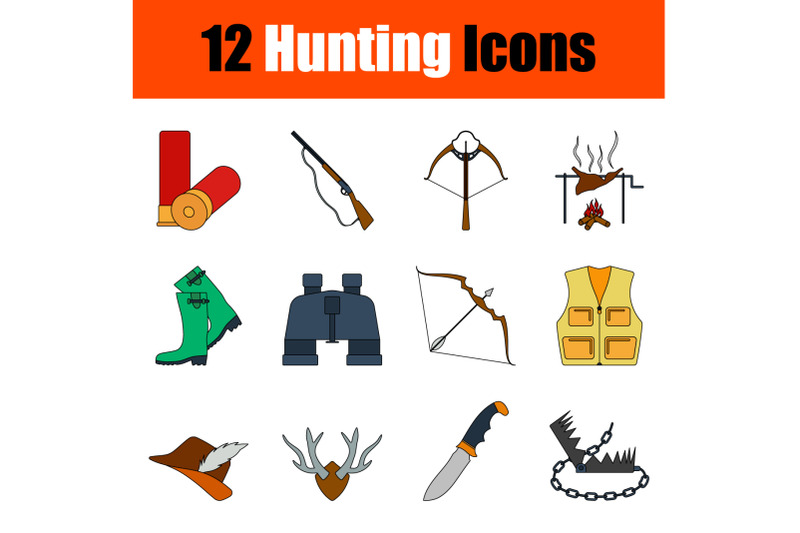 hunting-icon-set