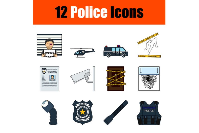 police-icon-set