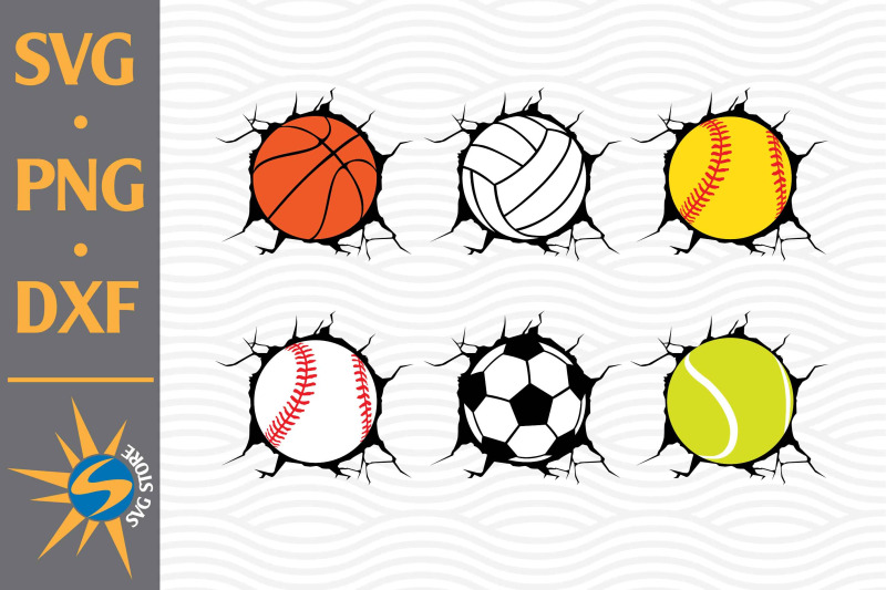 Breaking Wall Sportball SVG, PNG, DXF Digital Files Include SVG by
Designbundles