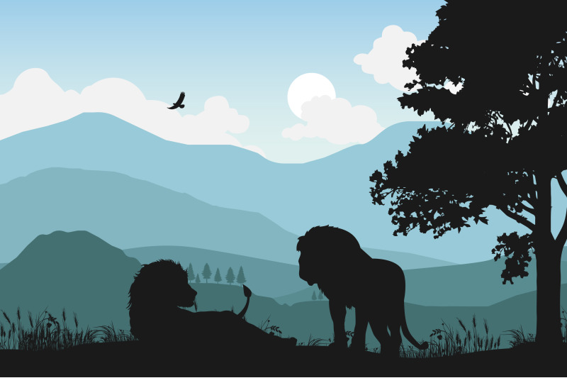 lion-silhouette-simple-vector-illustration