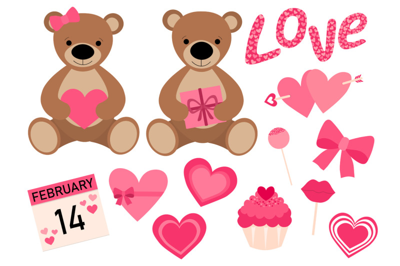 valentine-039-s-day-bears-heart-balloons-gifts-candy-hearts-svg