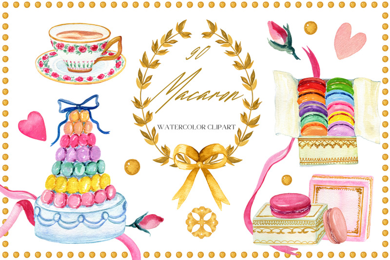 macaron-pastry-watercolor-clipart