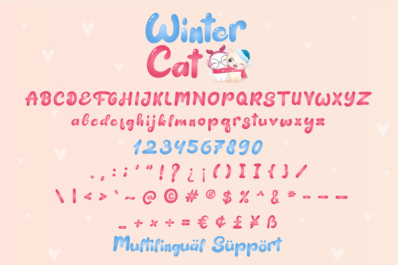 winter-cat-handwritten-font