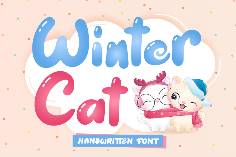 winter-cat-handwritten-font