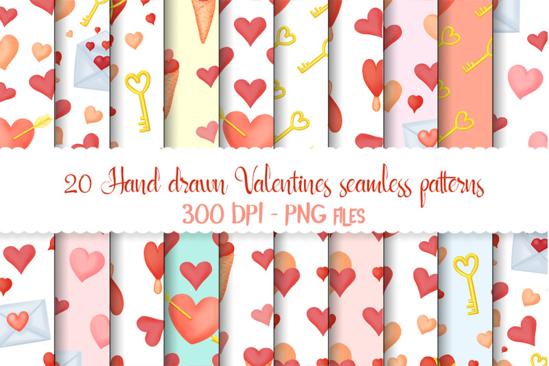 hand-drawn-valentines-seamless-patterns-png-set
