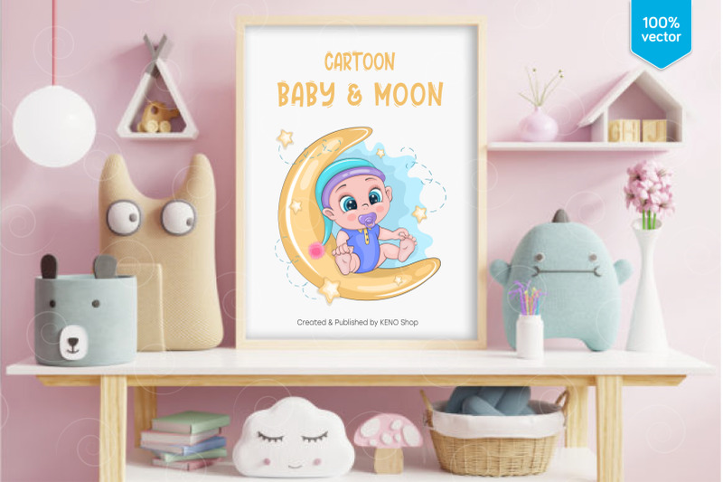 cartoon-baby-amp-moon